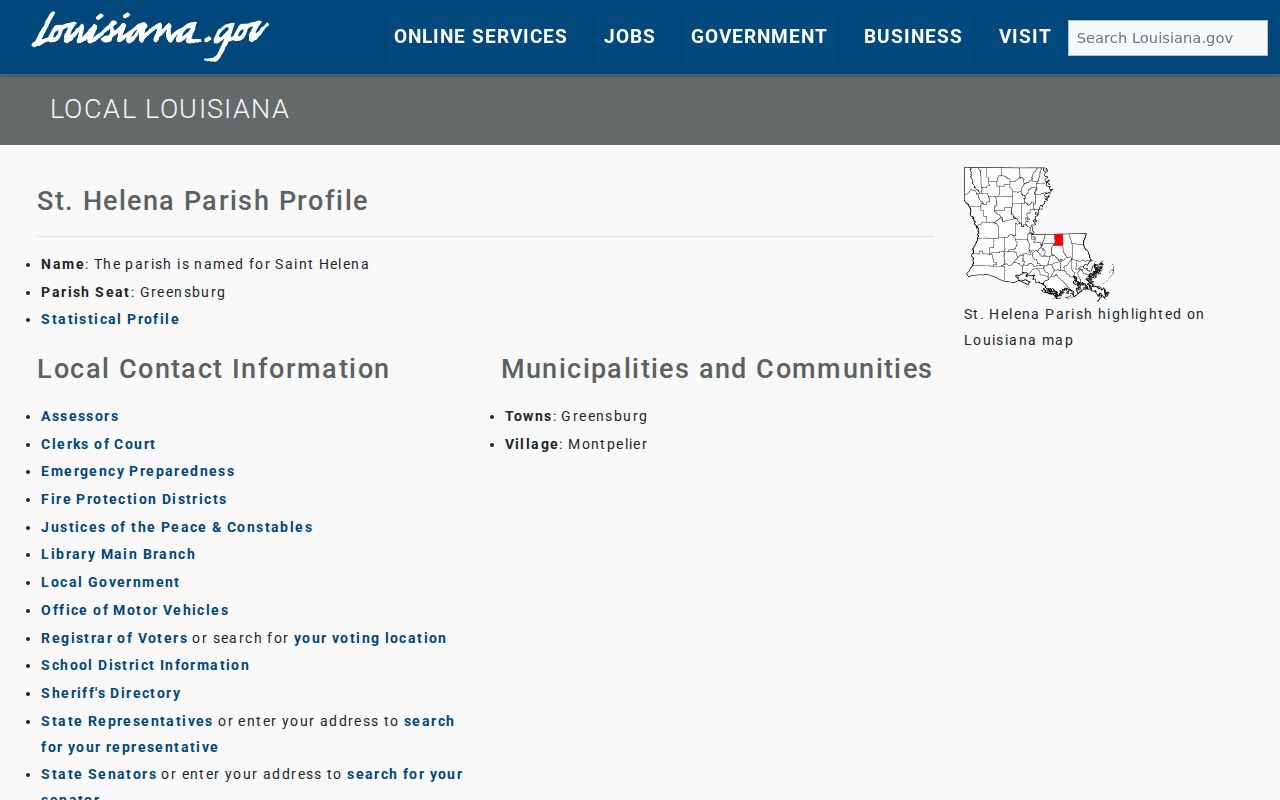 Greensburg court docket parish-seat and municipality profile