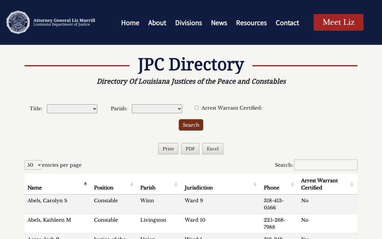 Montpelier court docket St. Helena Parish justice court directory